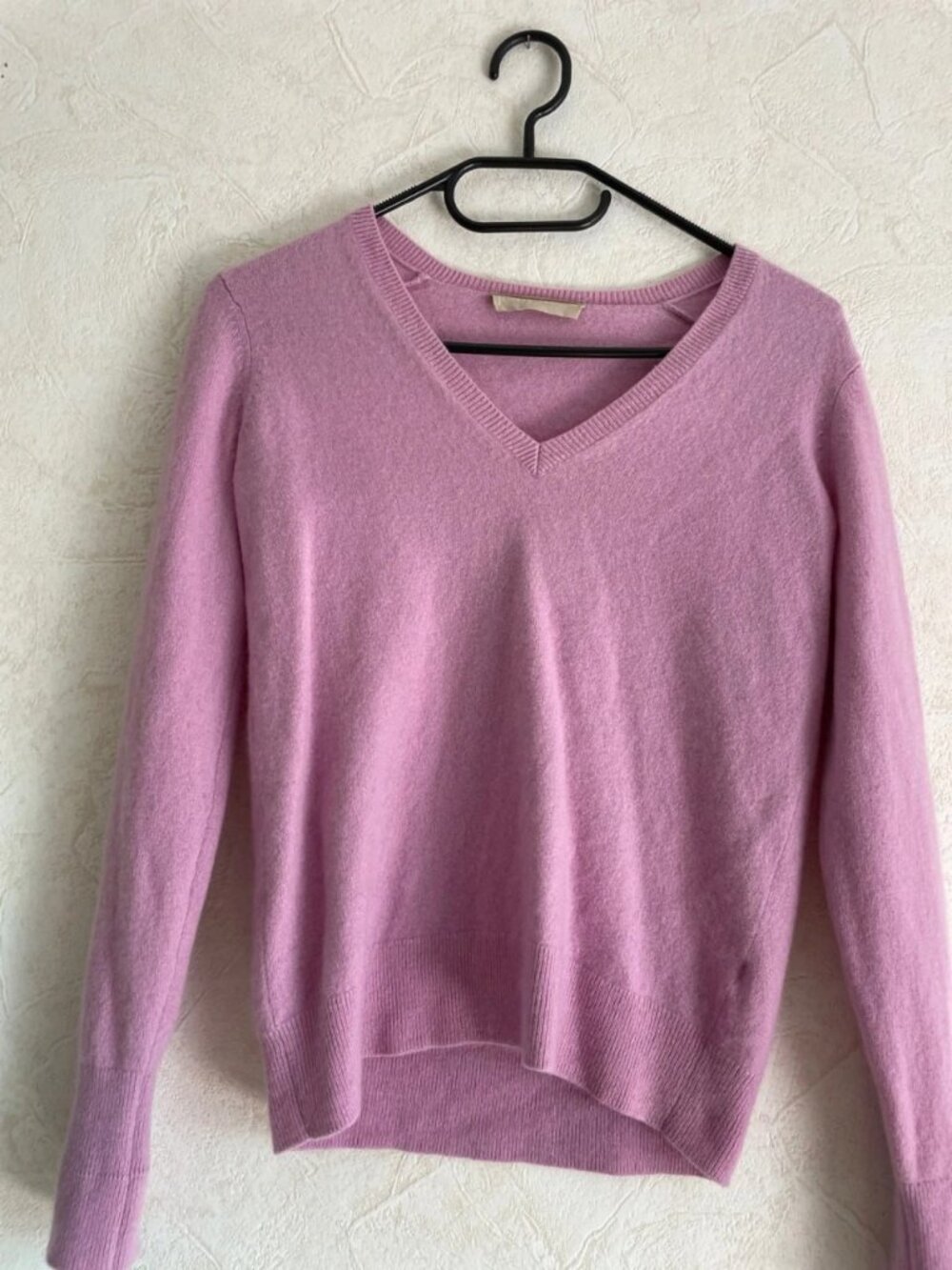 Women's Rose Pink Cashmere V Neck Sweater Size XXS
